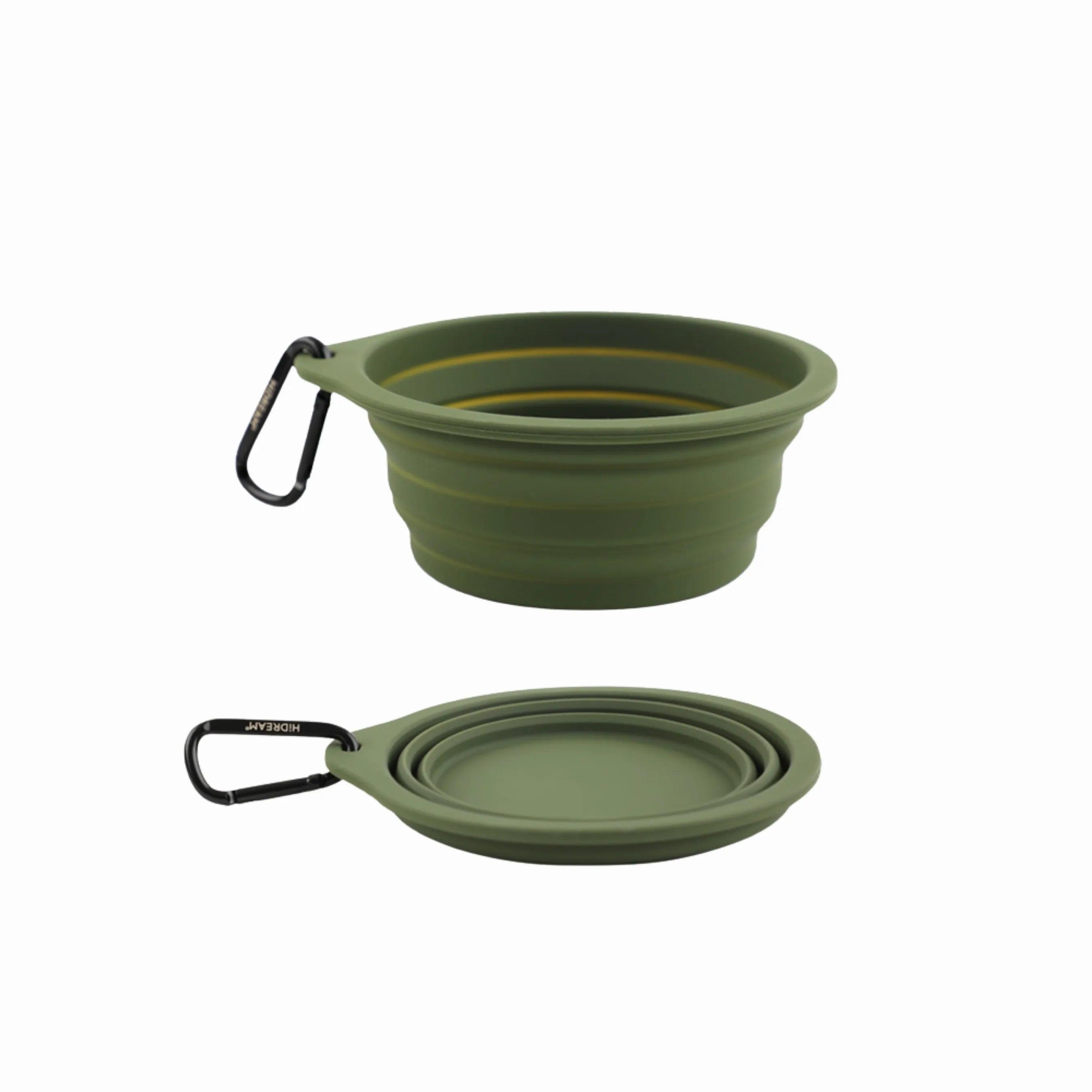 Portable Folding Pet Bowl Forest Green - YMOAs