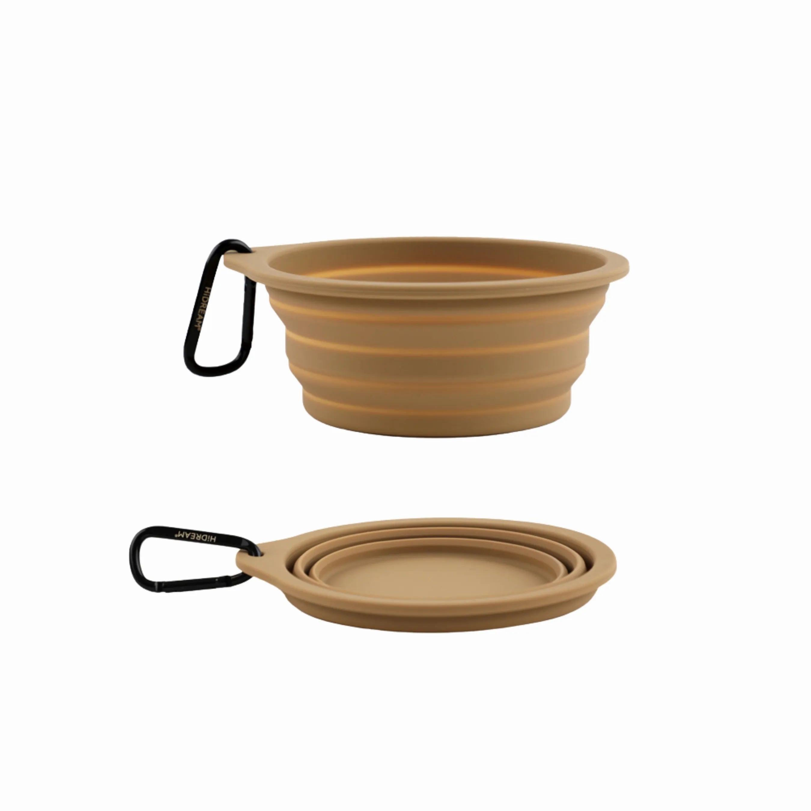 Portable Folding Pet Bowl Caramel Brown - YMOAs