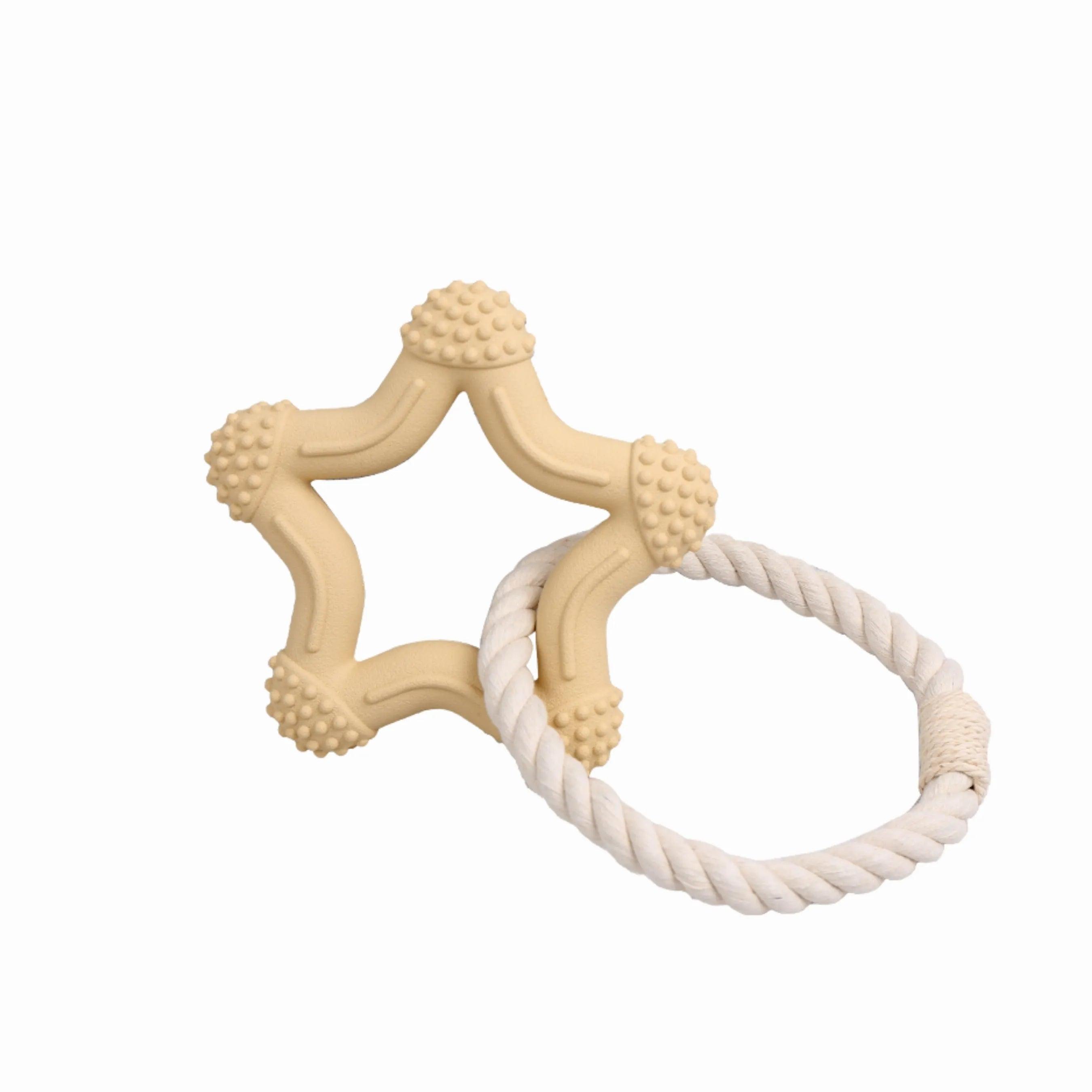 Nomi Star-Tug Dog Toy Beige - YMOAs