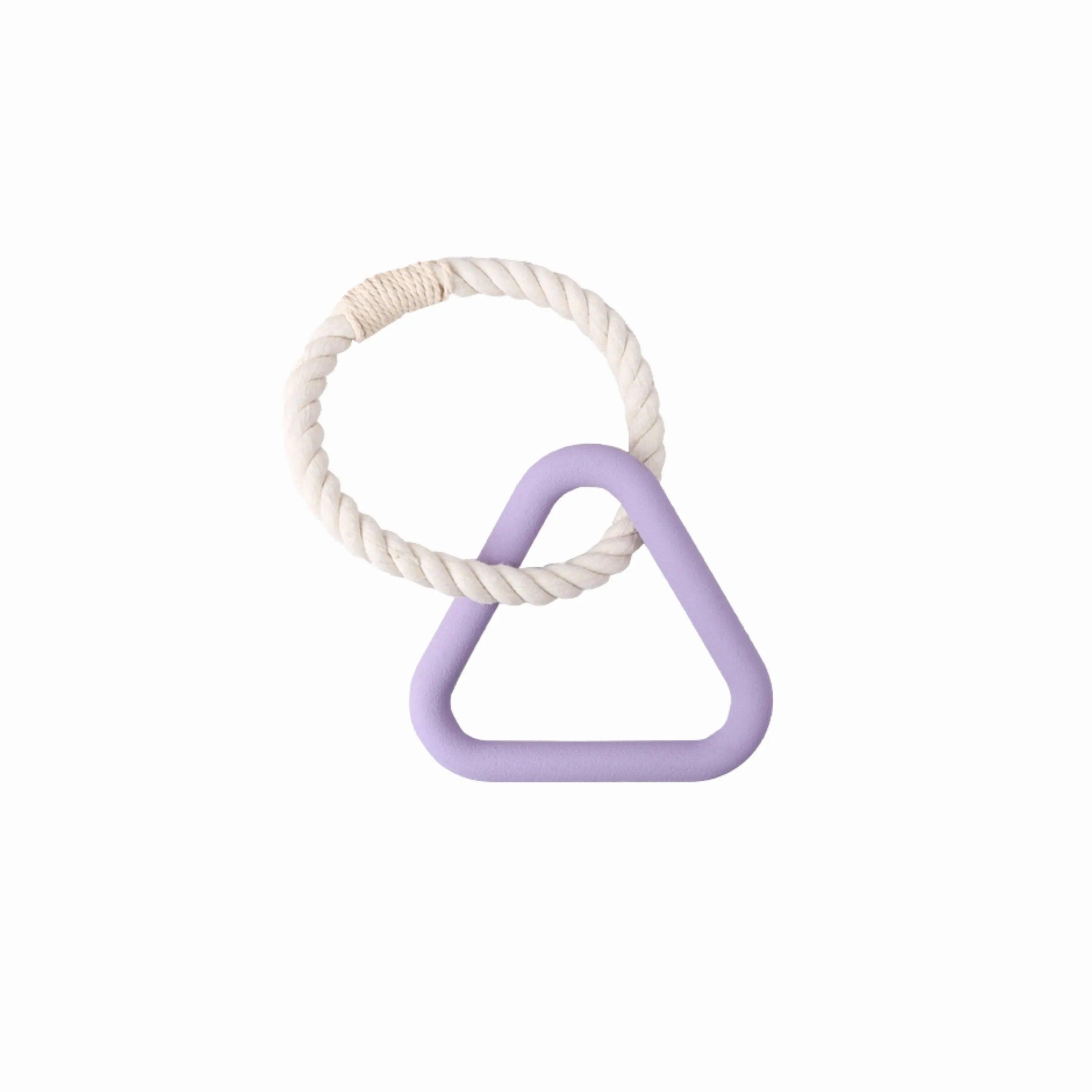 Nomi Triangle-Tug Dog Toy Lilac - YMOAs